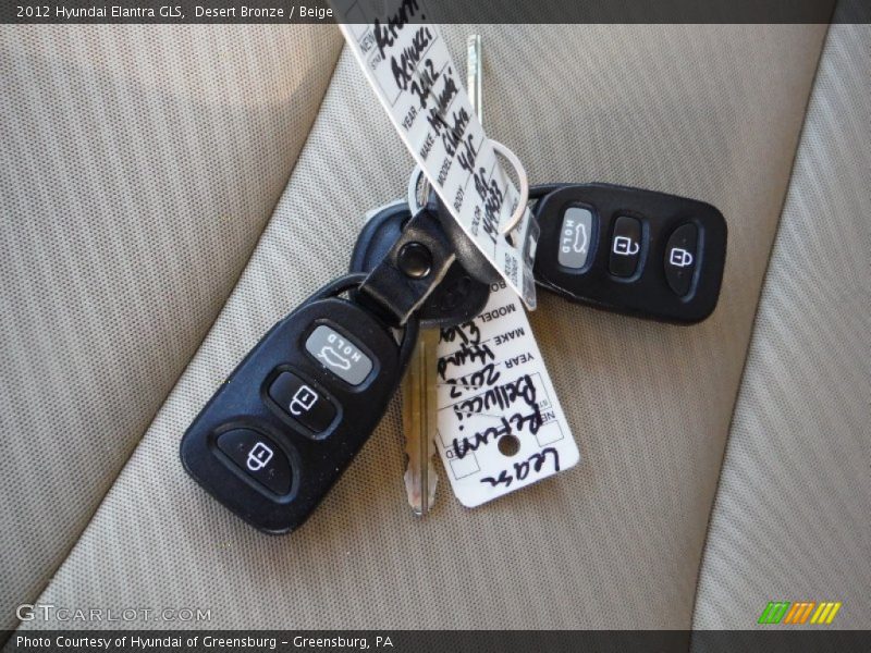 Desert Bronze / Beige 2012 Hyundai Elantra GLS