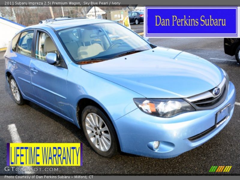 Sky Blue Pearl / Ivory 2011 Subaru Impreza 2.5i Premium Wagon