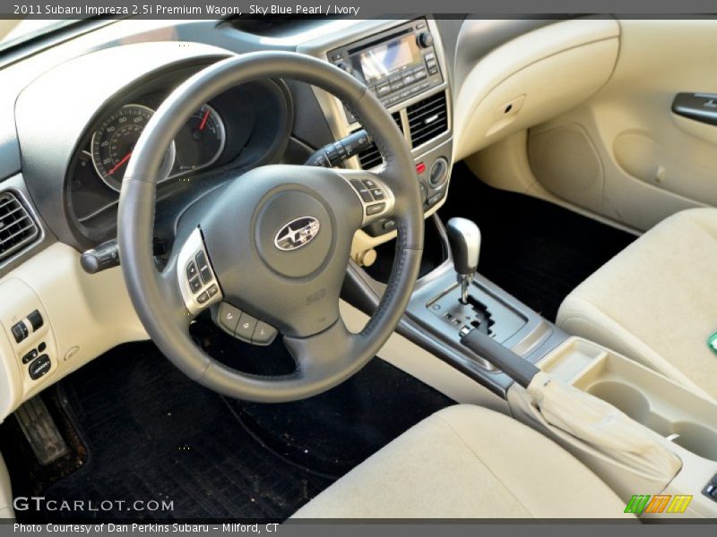 Sky Blue Pearl / Ivory 2011 Subaru Impreza 2.5i Premium Wagon