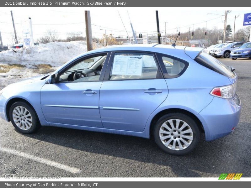 Sky Blue Pearl / Ivory 2011 Subaru Impreza 2.5i Premium Wagon