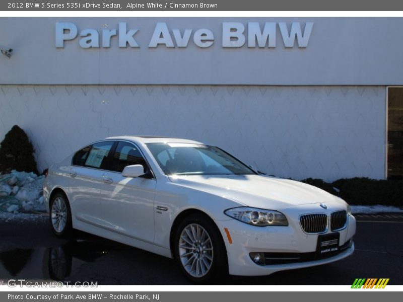 Alpine White / Cinnamon Brown 2012 BMW 5 Series 535i xDrive Sedan
