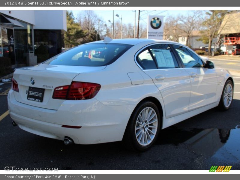 Alpine White / Cinnamon Brown 2012 BMW 5 Series 535i xDrive Sedan