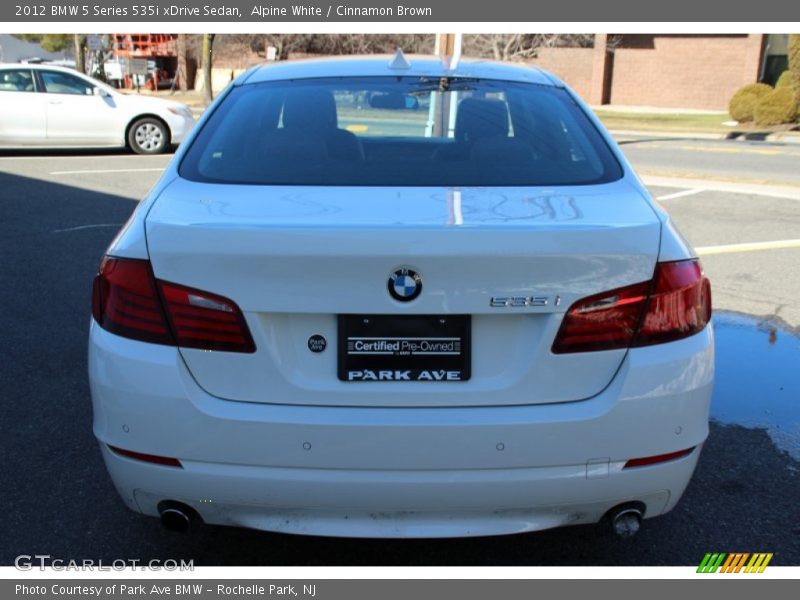 Alpine White / Cinnamon Brown 2012 BMW 5 Series 535i xDrive Sedan