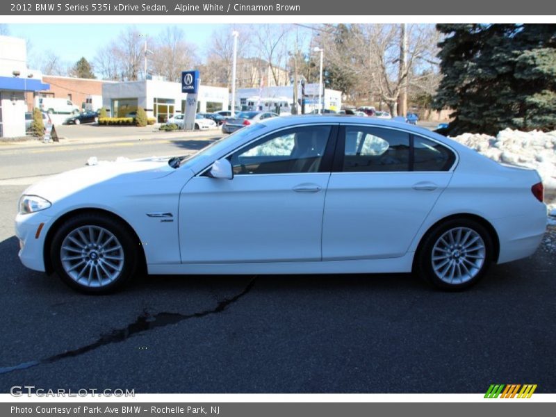 Alpine White / Cinnamon Brown 2012 BMW 5 Series 535i xDrive Sedan