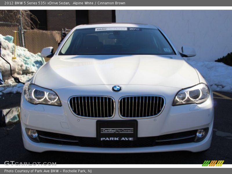 Alpine White / Cinnamon Brown 2012 BMW 5 Series 535i xDrive Sedan