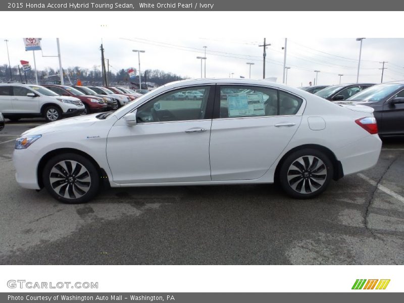White Orchid Pearl / Ivory 2015 Honda Accord Hybrid Touring Sedan
