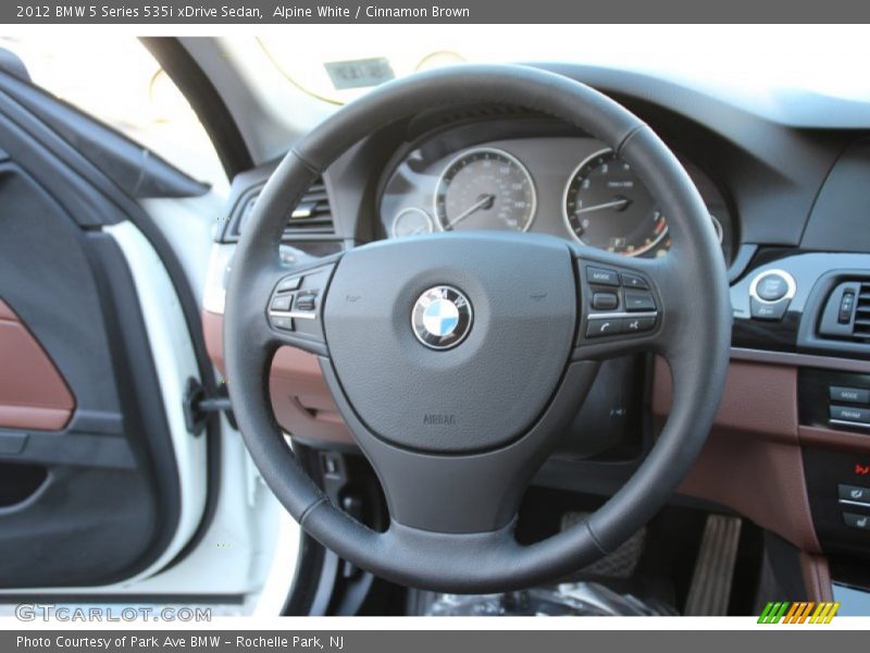 Alpine White / Cinnamon Brown 2012 BMW 5 Series 535i xDrive Sedan