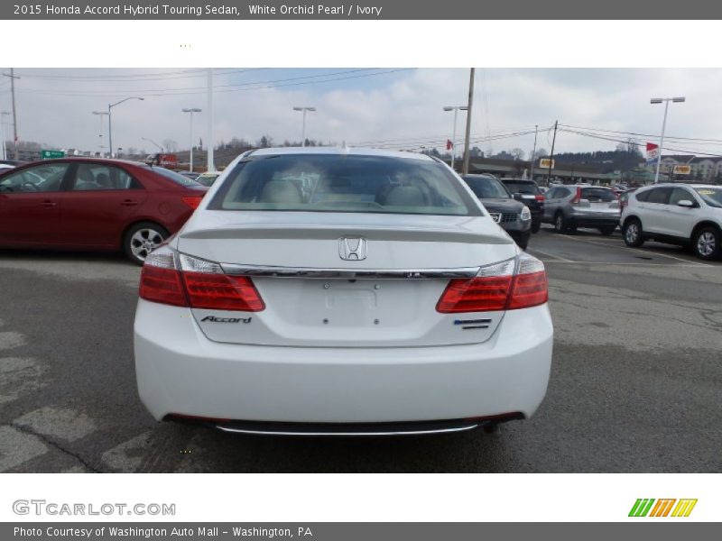White Orchid Pearl / Ivory 2015 Honda Accord Hybrid Touring Sedan