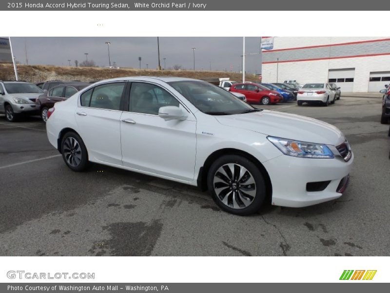 White Orchid Pearl / Ivory 2015 Honda Accord Hybrid Touring Sedan