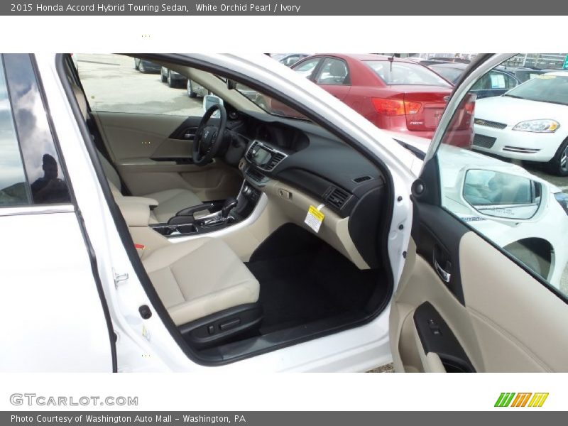 White Orchid Pearl / Ivory 2015 Honda Accord Hybrid Touring Sedan