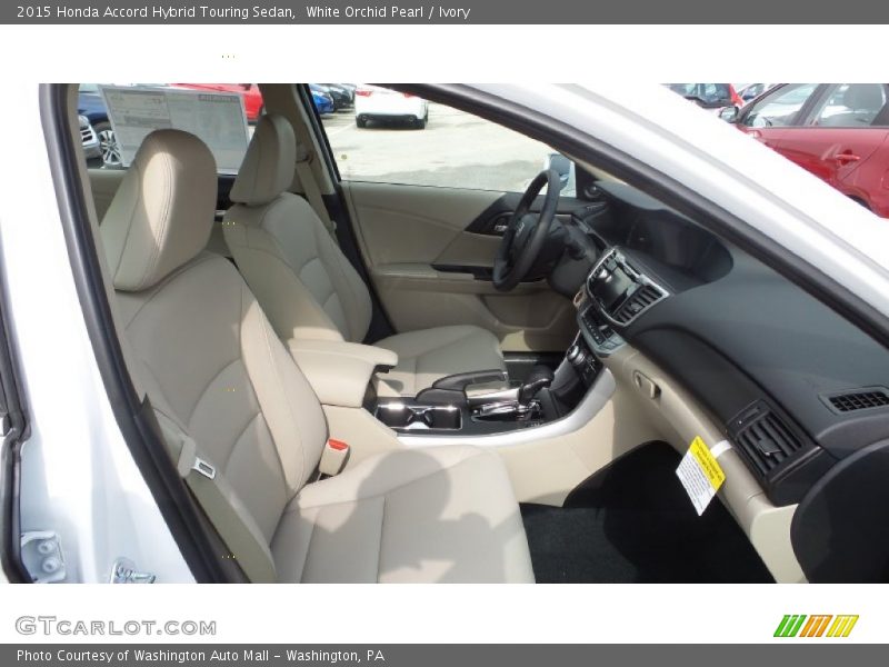 White Orchid Pearl / Ivory 2015 Honda Accord Hybrid Touring Sedan