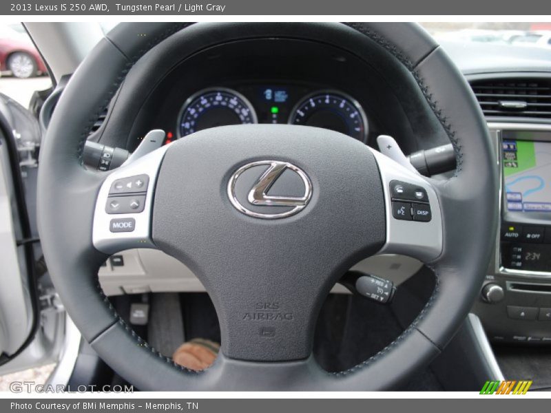 Tungsten Pearl / Light Gray 2013 Lexus IS 250 AWD