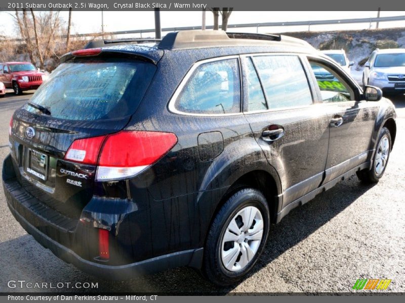 Crystal Black Silica / Warm Ivory 2011 Subaru Outback 2.5i Wagon