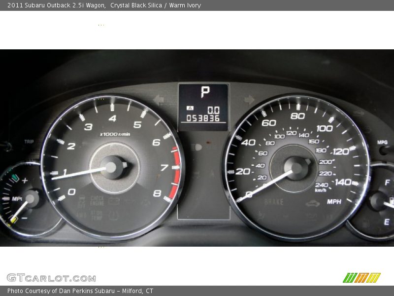Crystal Black Silica / Warm Ivory 2011 Subaru Outback 2.5i Wagon