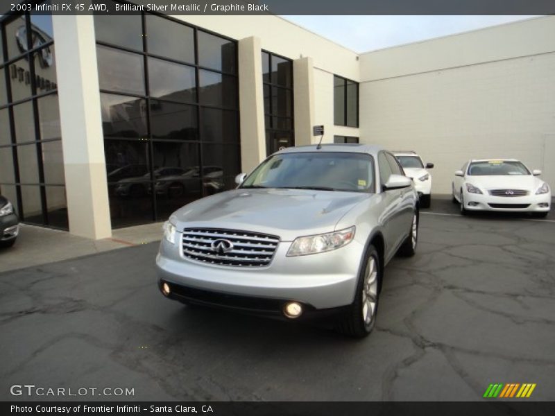 Brilliant Silver Metallic / Graphite Black 2003 Infiniti FX 45 AWD