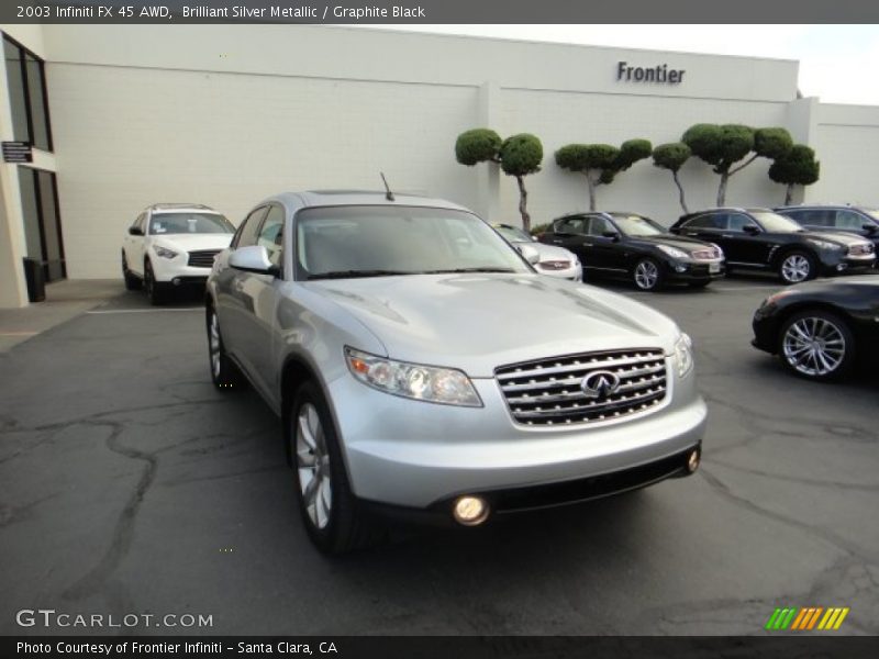 Brilliant Silver Metallic / Graphite Black 2003 Infiniti FX 45 AWD