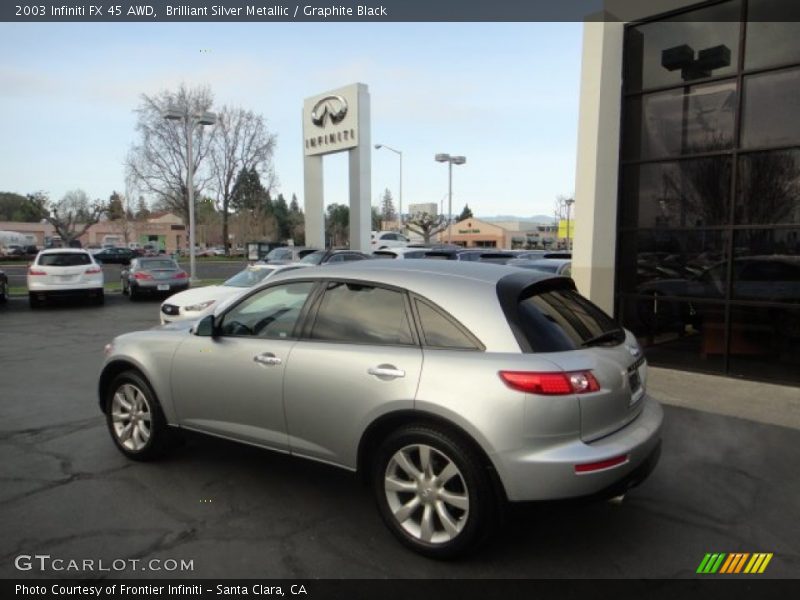 Brilliant Silver Metallic / Graphite Black 2003 Infiniti FX 45 AWD