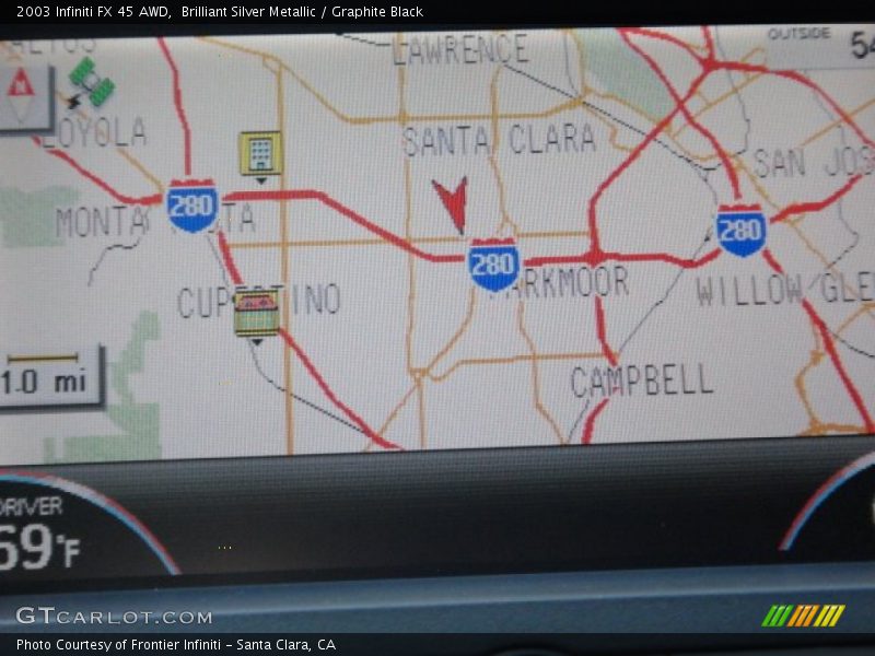 Brilliant Silver Metallic / Graphite Black 2003 Infiniti FX 45 AWD