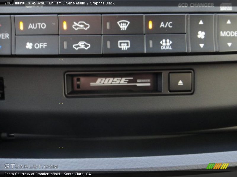 Controls of 2003 FX 45 AWD