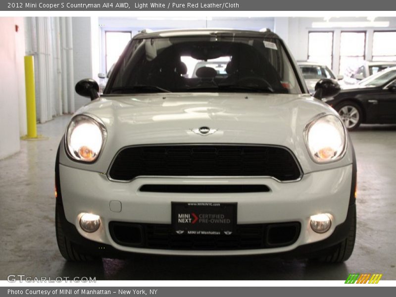 Light White / Pure Red Leather/Cloth 2012 Mini Cooper S Countryman All4 AWD