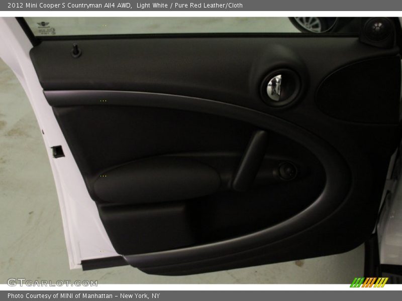 Light White / Pure Red Leather/Cloth 2012 Mini Cooper S Countryman All4 AWD