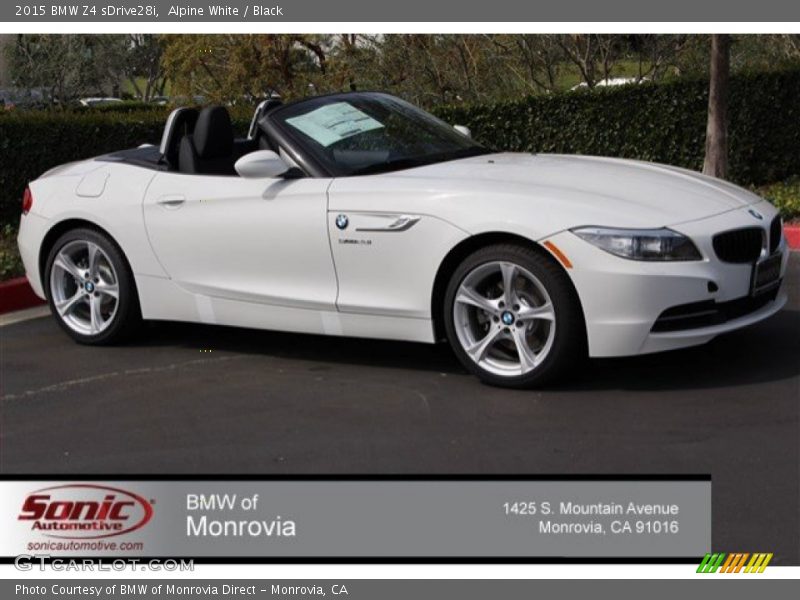 Alpine White / Black 2015 BMW Z4 sDrive28i