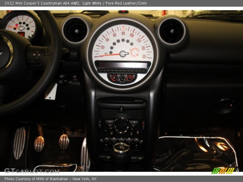Light White / Pure Red Leather/Cloth 2012 Mini Cooper S Countryman All4 AWD