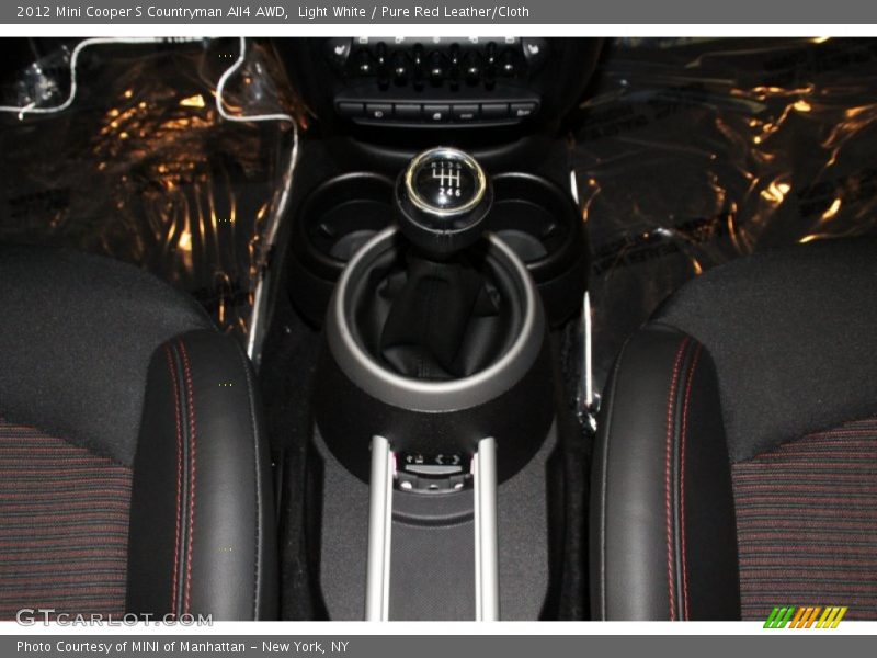 Light White / Pure Red Leather/Cloth 2012 Mini Cooper S Countryman All4 AWD