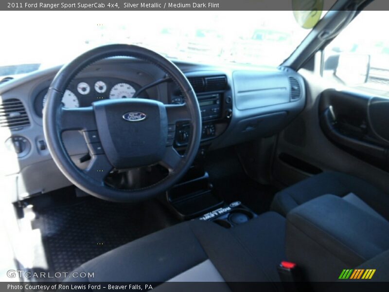 Silver Metallic / Medium Dark Flint 2011 Ford Ranger Sport SuperCab 4x4