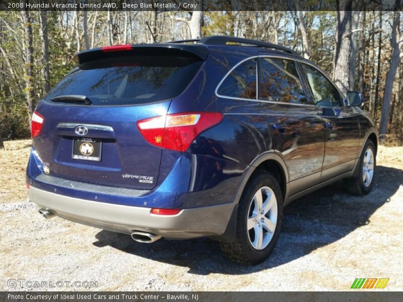 Deep Blue Metallic / Gray 2008 Hyundai Veracruz Limited AWD