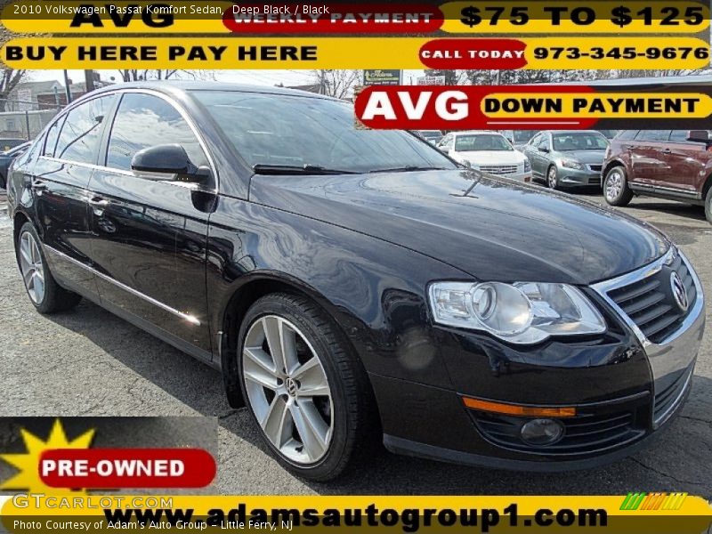 Deep Black / Black 2010 Volkswagen Passat Komfort Sedan