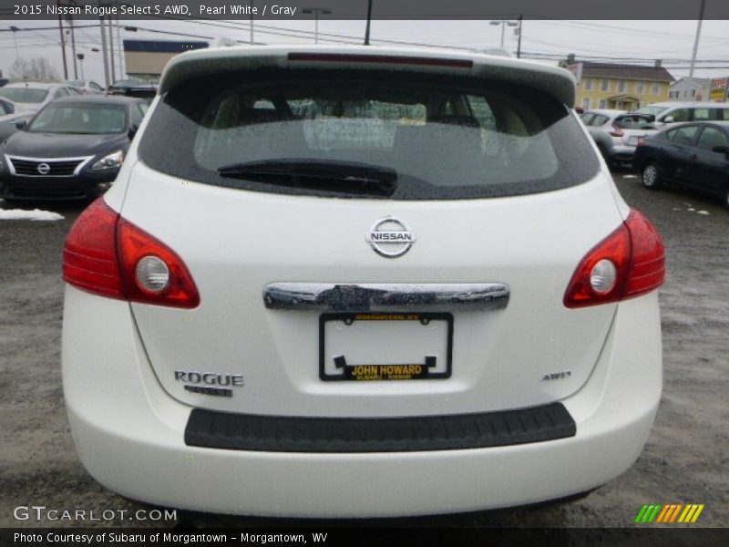 Pearl White / Gray 2015 Nissan Rogue Select S AWD