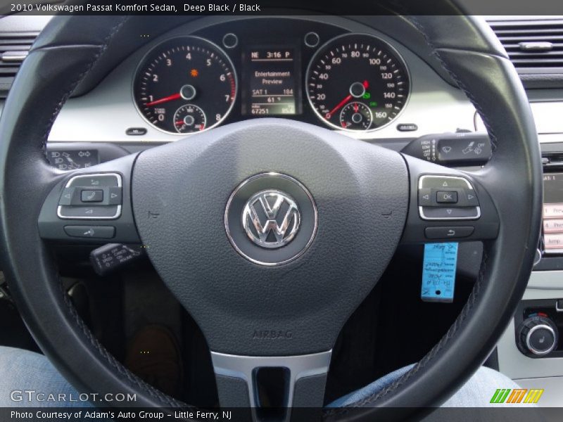 Deep Black / Black 2010 Volkswagen Passat Komfort Sedan