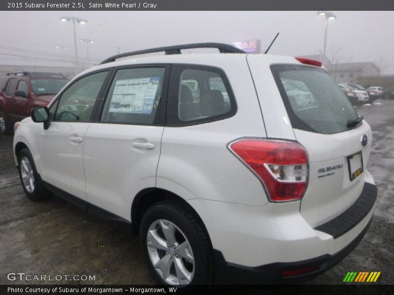 Satin White Pearl / Gray 2015 Subaru Forester 2.5i