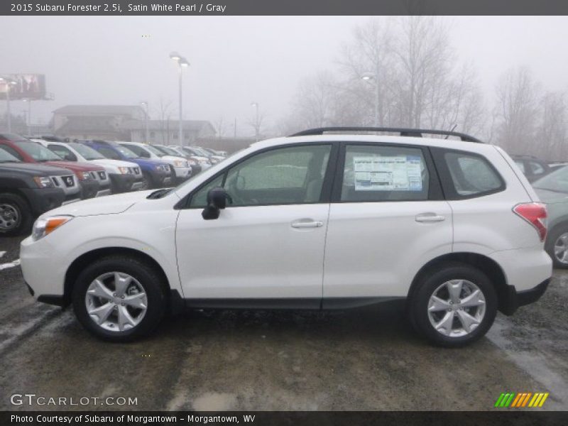 Satin White Pearl / Gray 2015 Subaru Forester 2.5i