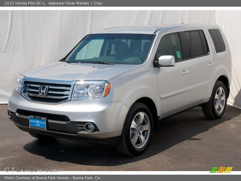 Alabaster Silver Metallic / Gray 2015 Honda Pilot EX-L