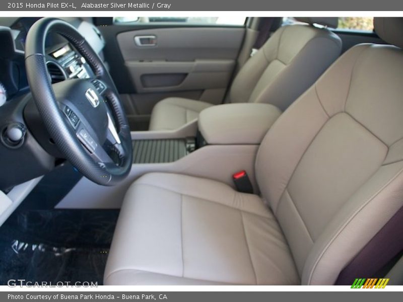 Alabaster Silver Metallic / Gray 2015 Honda Pilot EX-L
