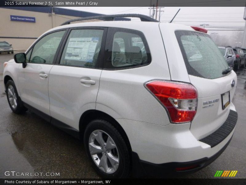 Satin White Pearl / Gray 2015 Subaru Forester 2.5i