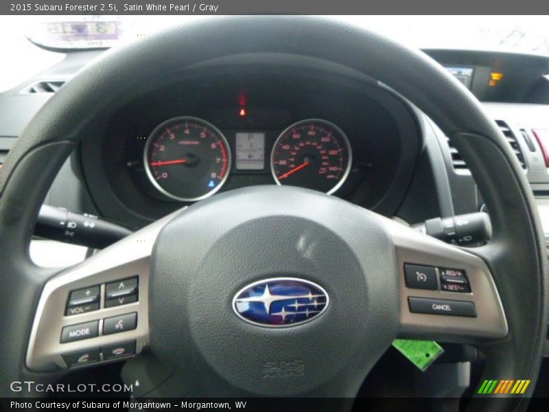 Satin White Pearl / Gray 2015 Subaru Forester 2.5i