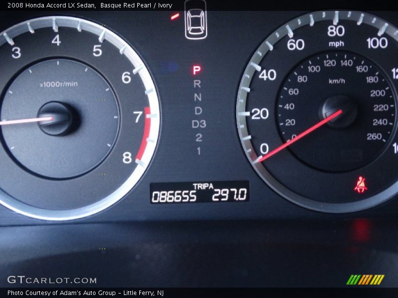 Basque Red Pearl / Ivory 2008 Honda Accord LX Sedan