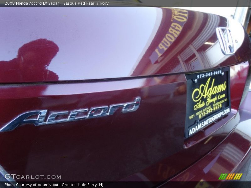 Basque Red Pearl / Ivory 2008 Honda Accord LX Sedan