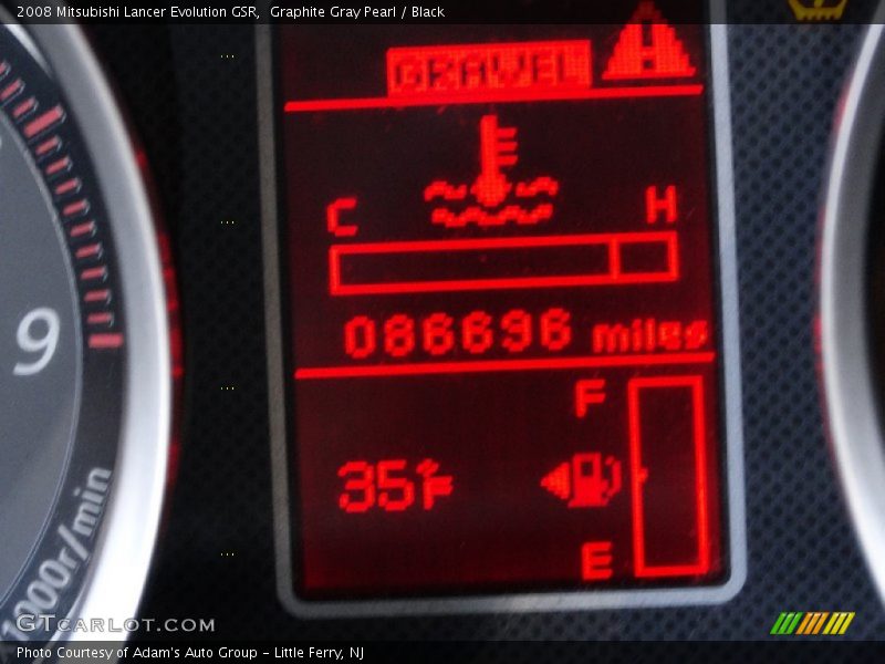 Graphite Gray Pearl / Black 2008 Mitsubishi Lancer Evolution GSR