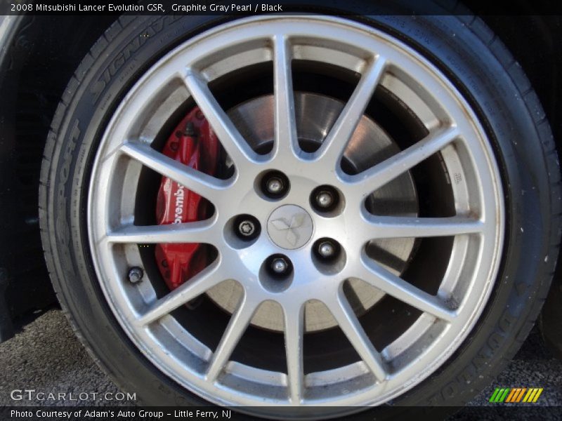 Graphite Gray Pearl / Black 2008 Mitsubishi Lancer Evolution GSR