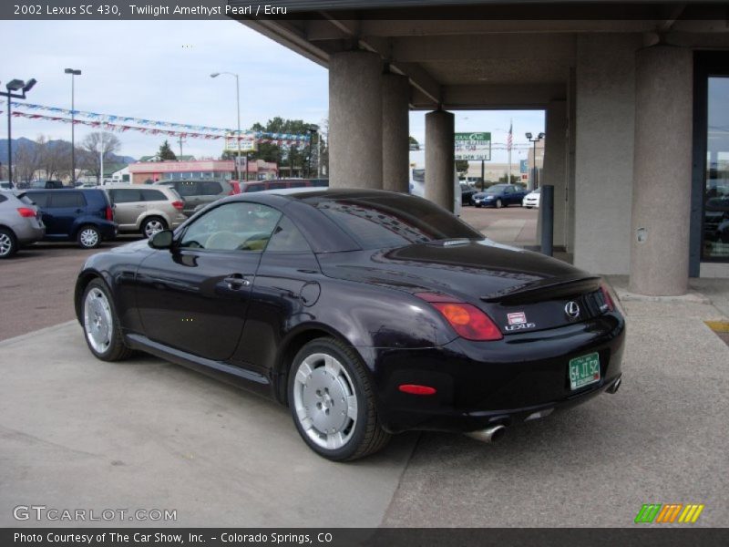 Twilight Amethyst Pearl / Ecru 2002 Lexus SC 430