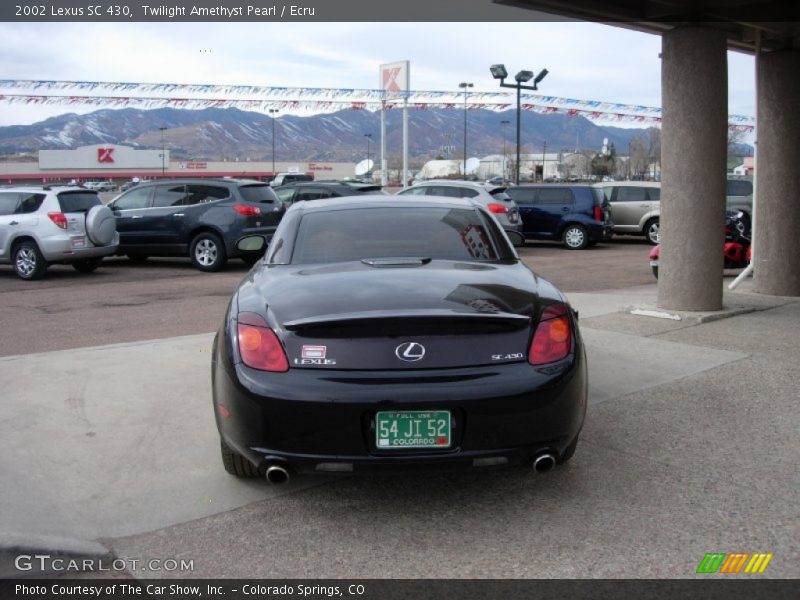 Twilight Amethyst Pearl / Ecru 2002 Lexus SC 430