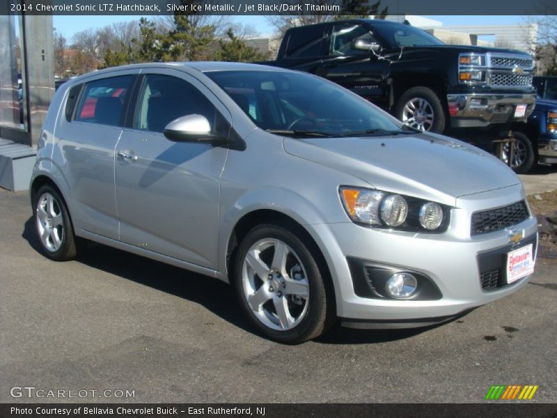 Silver Ice Metallic / Jet Black/Dark Titanium 2014 Chevrolet Sonic LTZ Hatchback