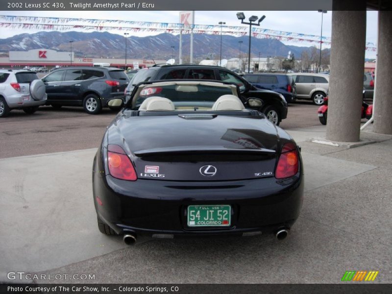 Twilight Amethyst Pearl / Ecru 2002 Lexus SC 430