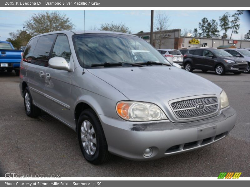 Diamond Silver Metallic / Gray 2005 Kia Sedona LX