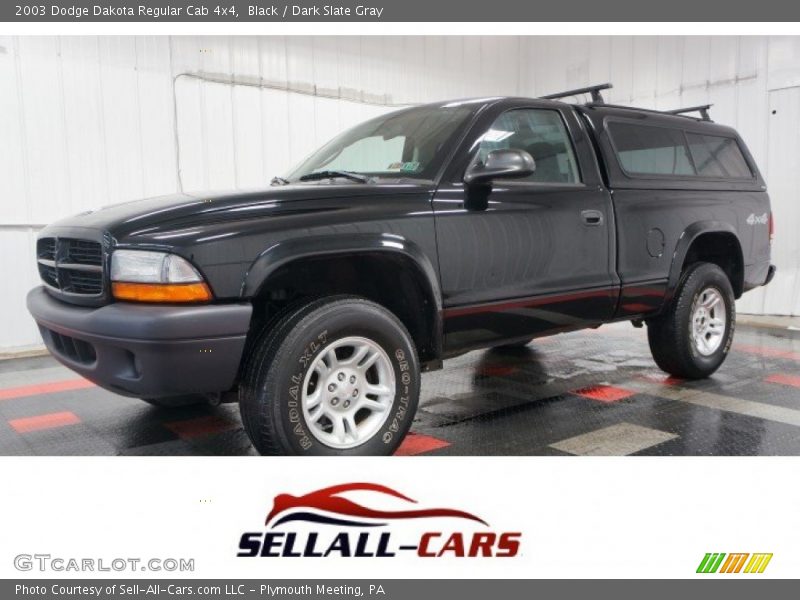 Black / Dark Slate Gray 2003 Dodge Dakota Regular Cab 4x4