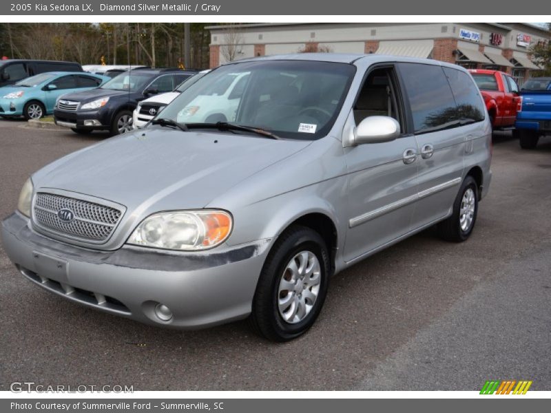 Diamond Silver Metallic / Gray 2005 Kia Sedona LX